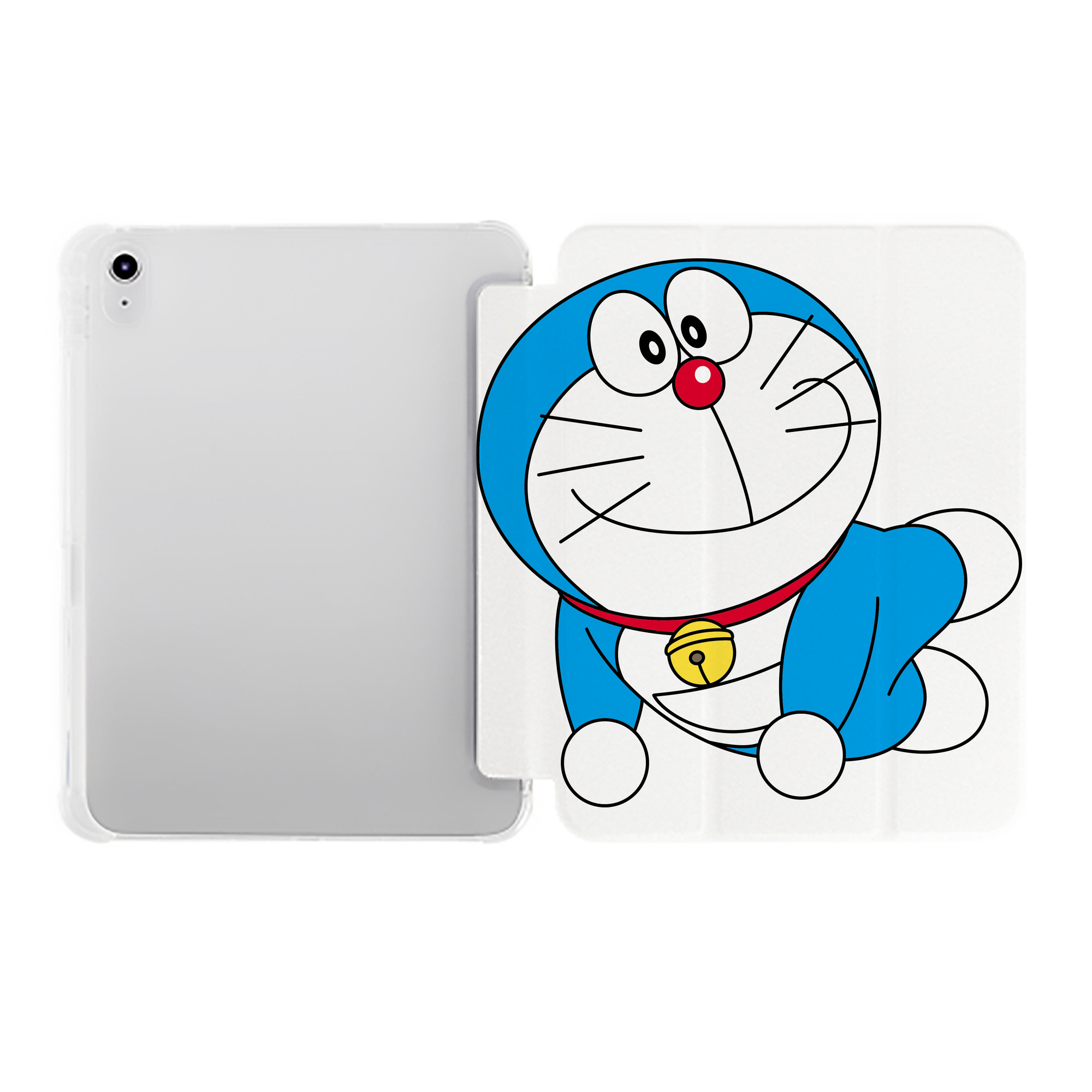 （画像用） ドラえもん Doraemon IPad ケース ペン収納付き 三つ折りスタンド PUレザー×シリコン 対応機種9.5/10.5/10.9インチ